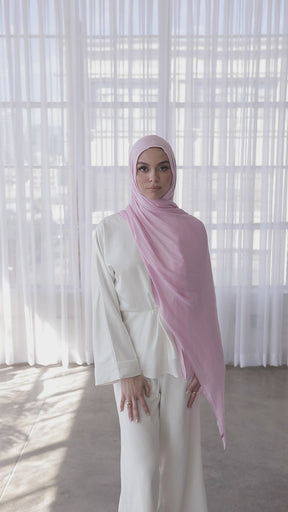 Premium Woven ECOVERO™ Hijab - Orchid Pink