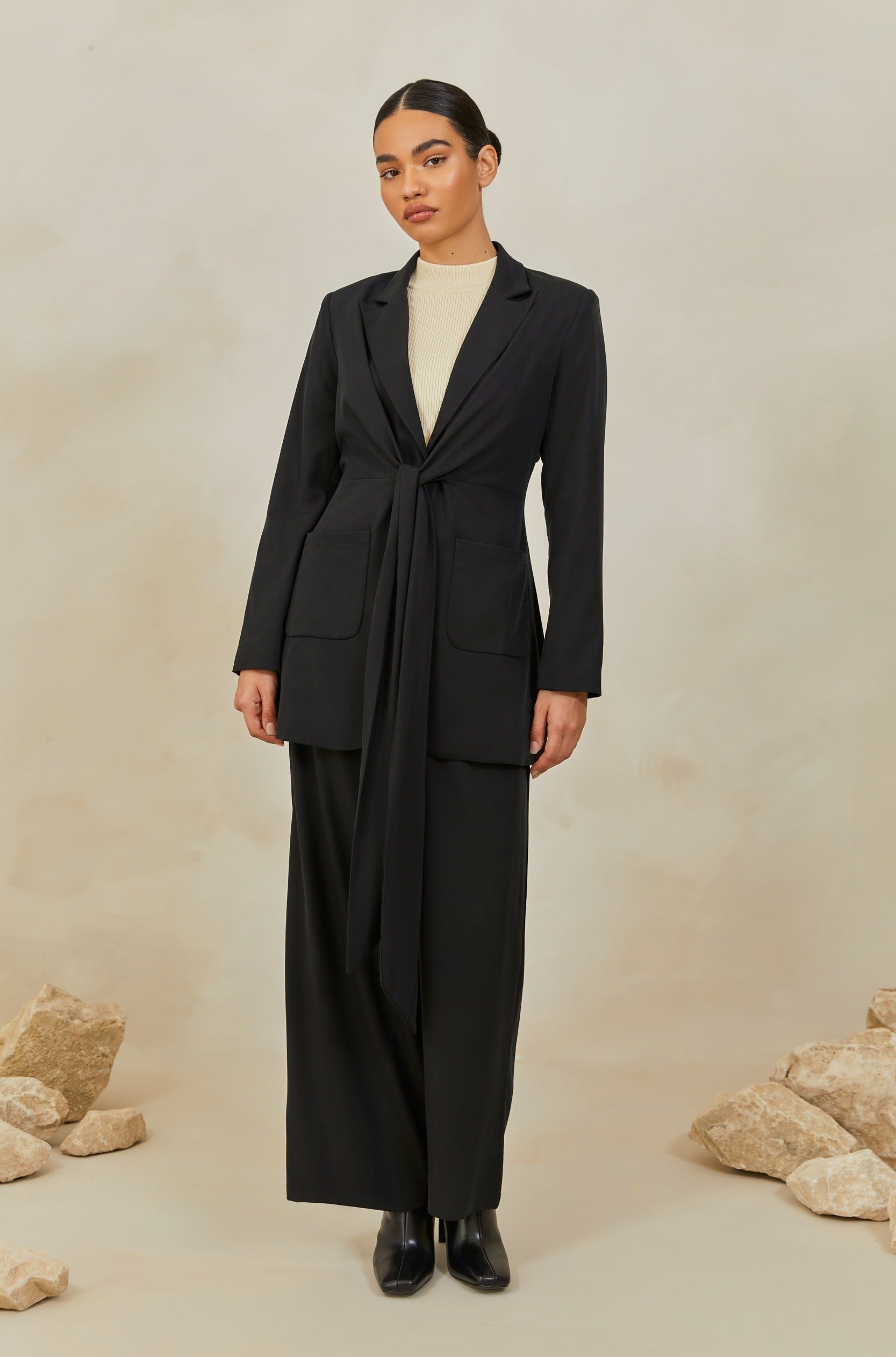 Alexia High Rise Trousers - Black Veiled Collection 