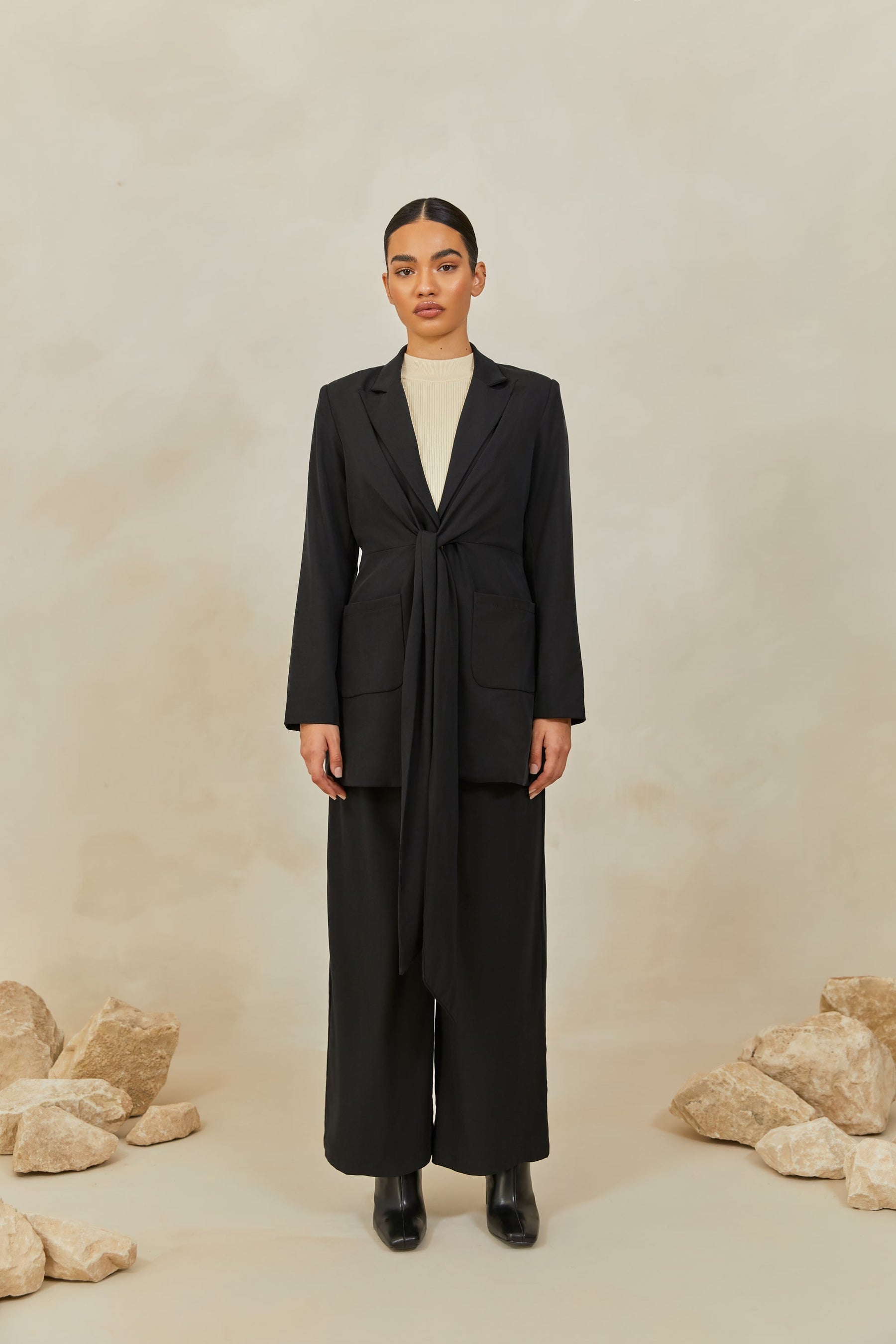 Alexia High Rise Trousers - Black Veiled Collection 