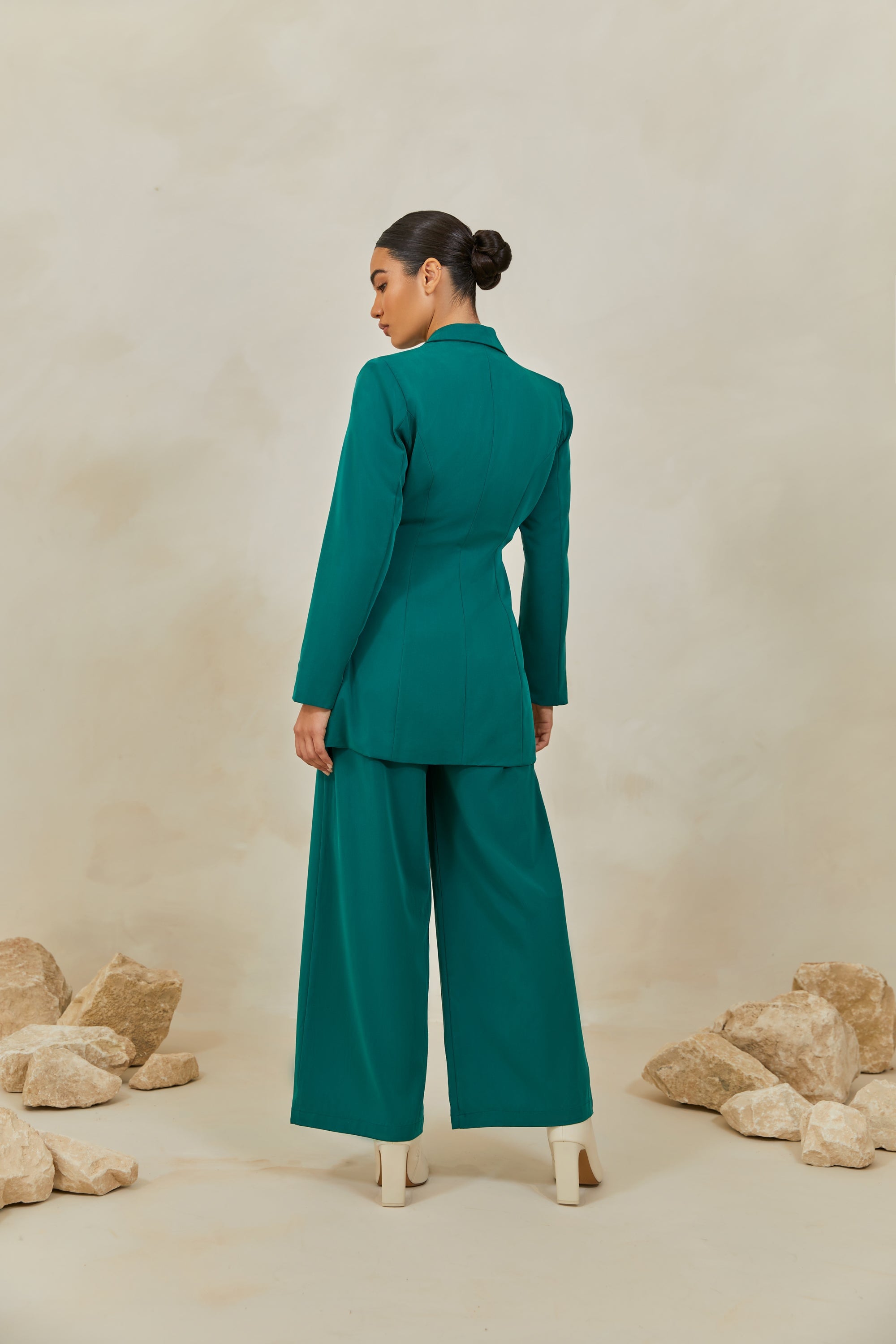 Alexia Tie Front Blazer - Jade Veiled Collection 