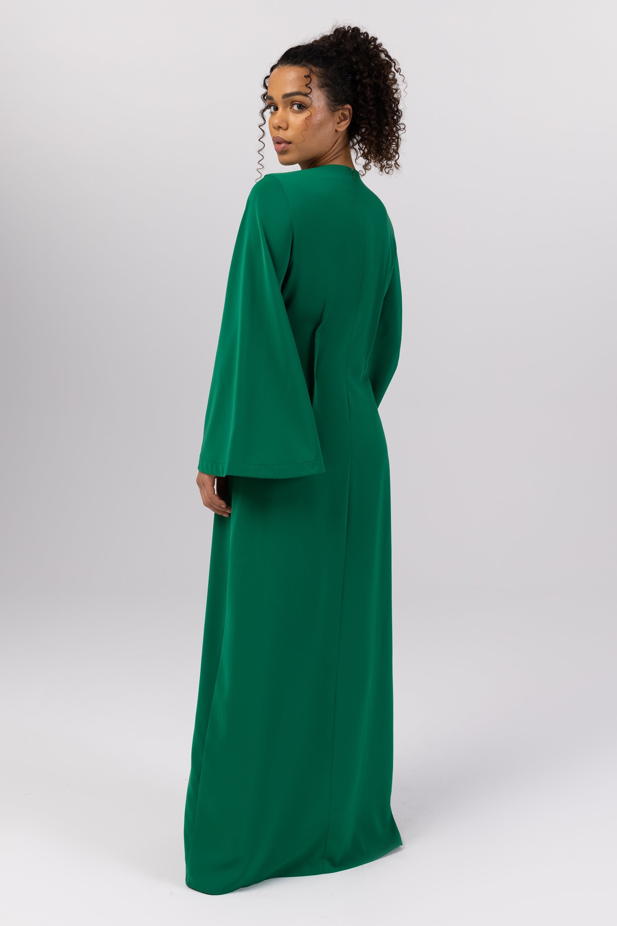 Amani Pleat Maxi Dress - Jade Veiled 