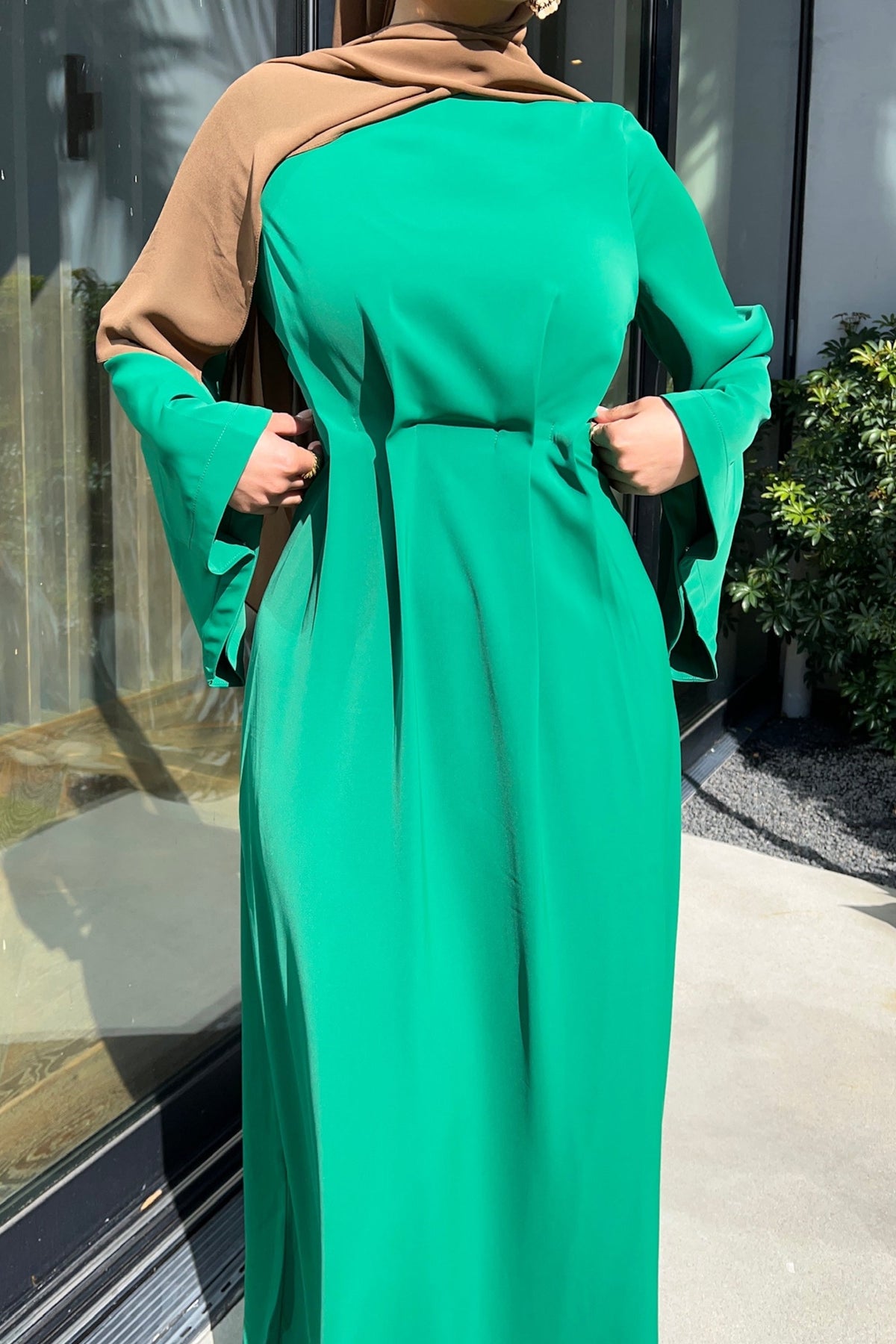 Amani Pleat Maxi Dress - Jade Clothing Veiled 