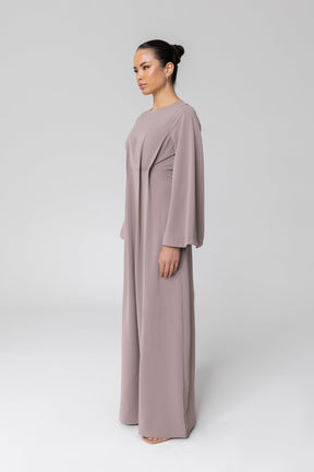 Amani Pleat Maxi Dress - Mushroom Veiled 