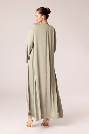 Angelina Open Abaya - Desert Sage Veiled Collection 
