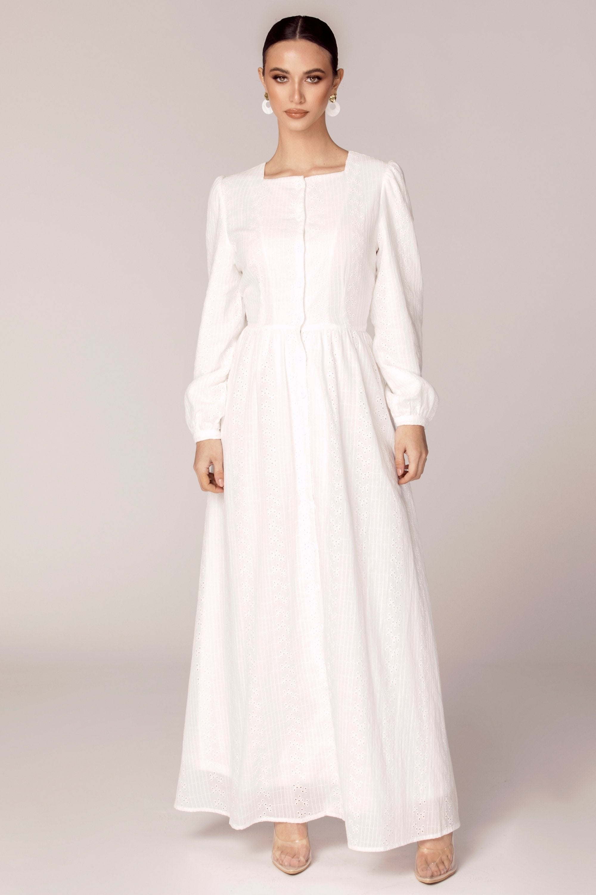 Romantic Muse Embroidered Midi Dress | Women's Boutique Dresses
