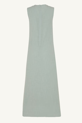 Azka Sleeveless Linen Maxi Dress - Cucumber Clothing Veiled Collection 
