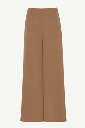 Basma Linen Wide Leg Pants - Brown Sugar Clothing Veiled Collection 