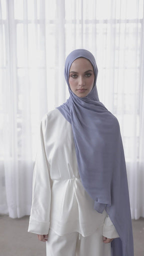 Premium Woven ECOVERO™ Hijab - Lavender Blue
