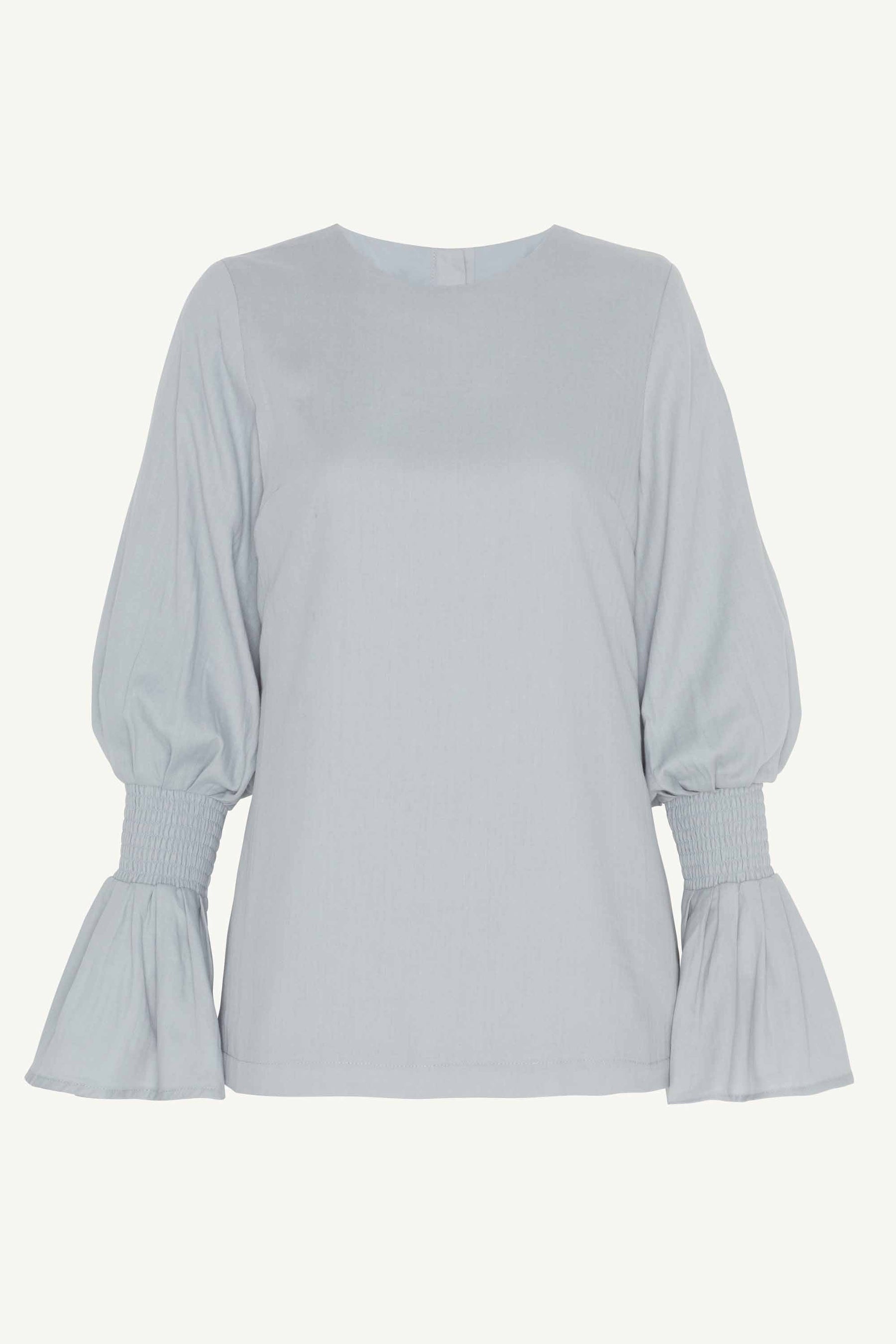 Bea Bell Sleeve Top - Powder Blue Clothing Veiled Collection 