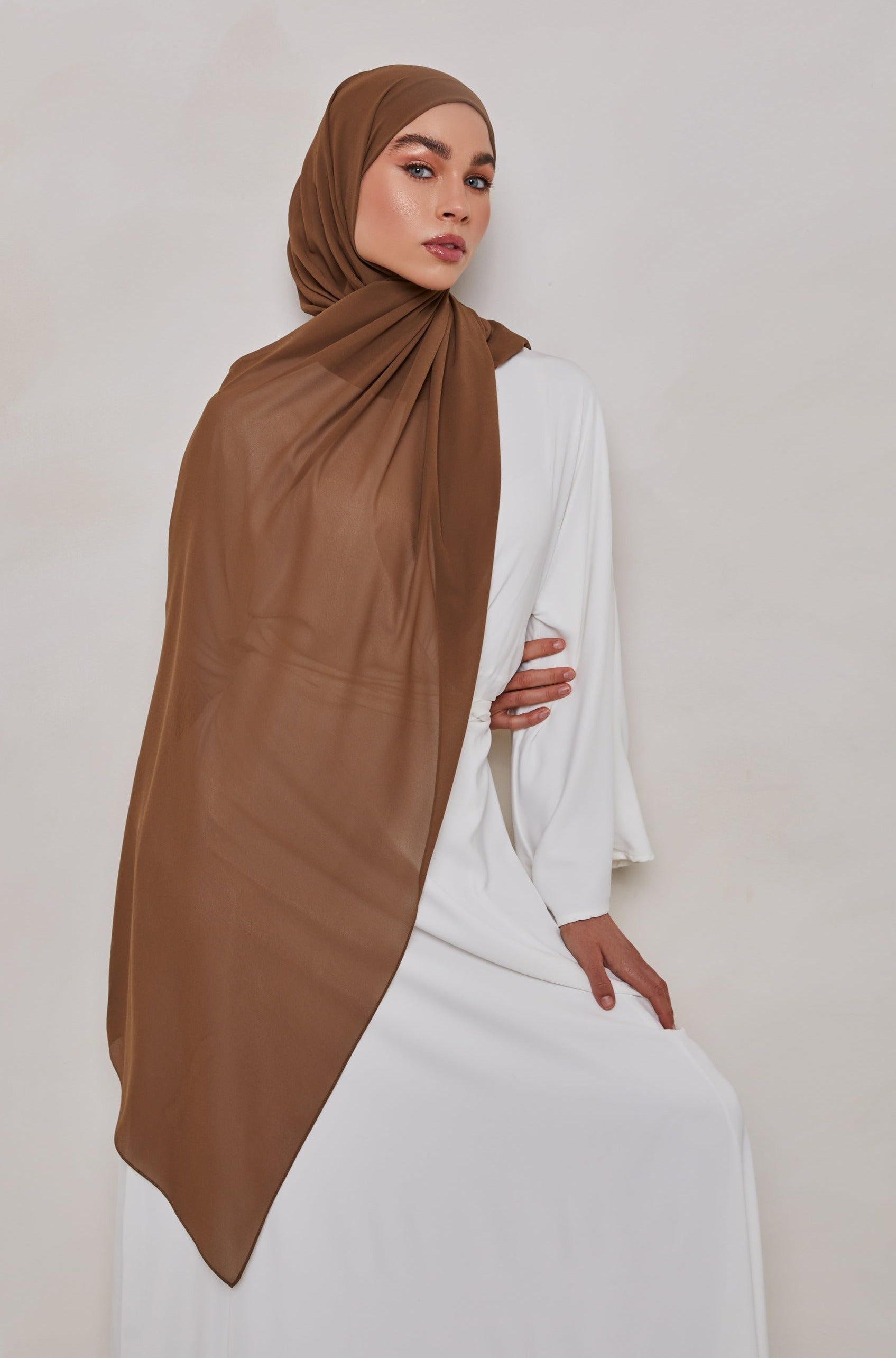 Chiffon LITE Hijab - Bark Veiled Collection 