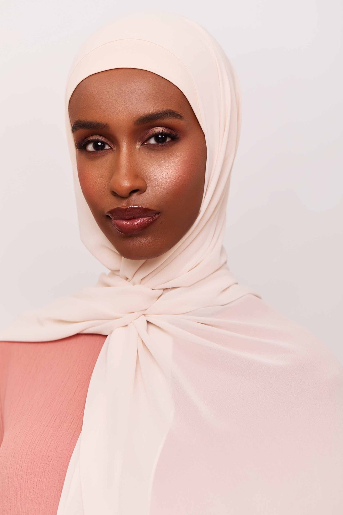 Premium Hijab Under Cap - Suede Brown
