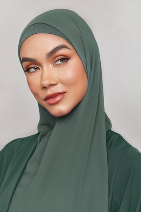 Chiffon LITE Hijab - Dark Forest Veiled 