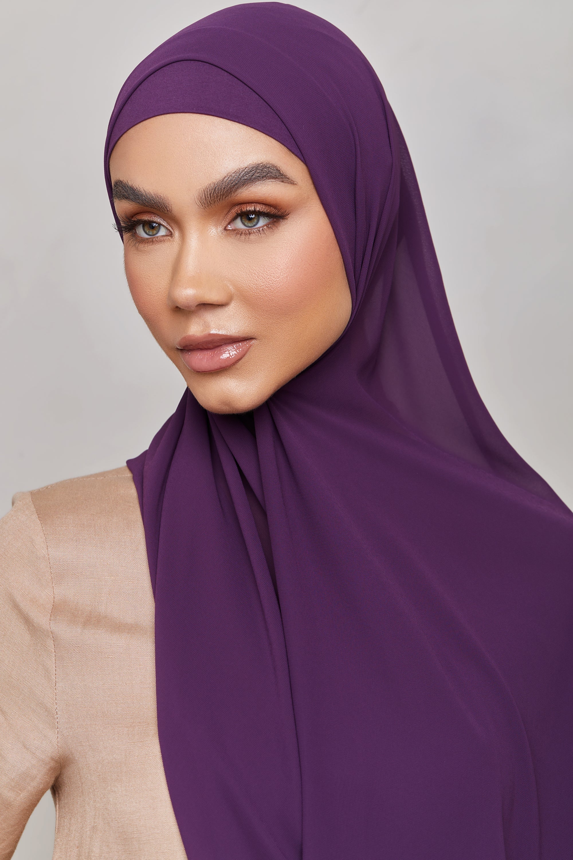 Chiffon LITE Hijab - Deep Purple saigonodysseyhotel 