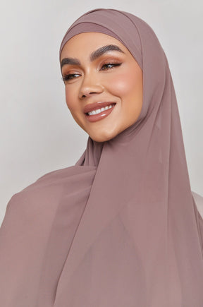 Chiffon LITE Hijab - Deep Taupe Veiled 