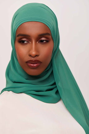 Chiffon LITE Hijab - Foliage Green Accessories Veiled 