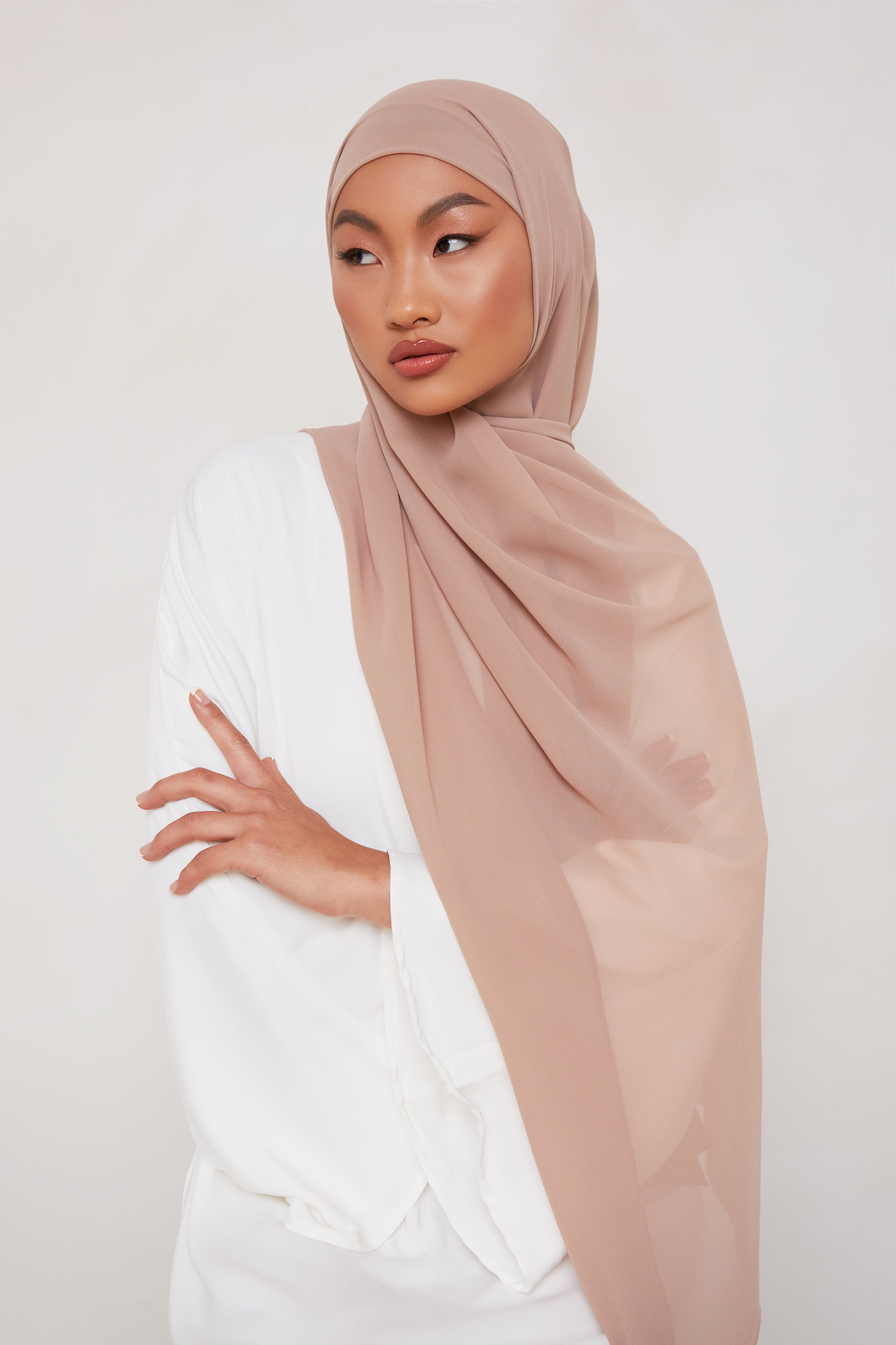 Chiffon LITE Hijab - Almost Apricot, Hijabsoff 