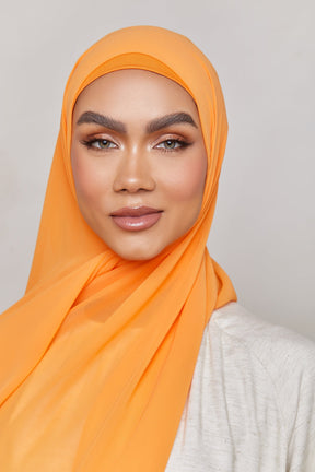 Chiffon LITE Hijab - Tangerine Veiled 