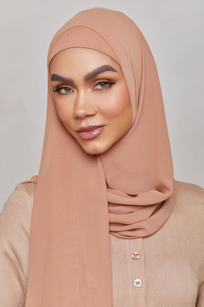 Chiffon LITE Hijab - Tawny Brown Veiled 