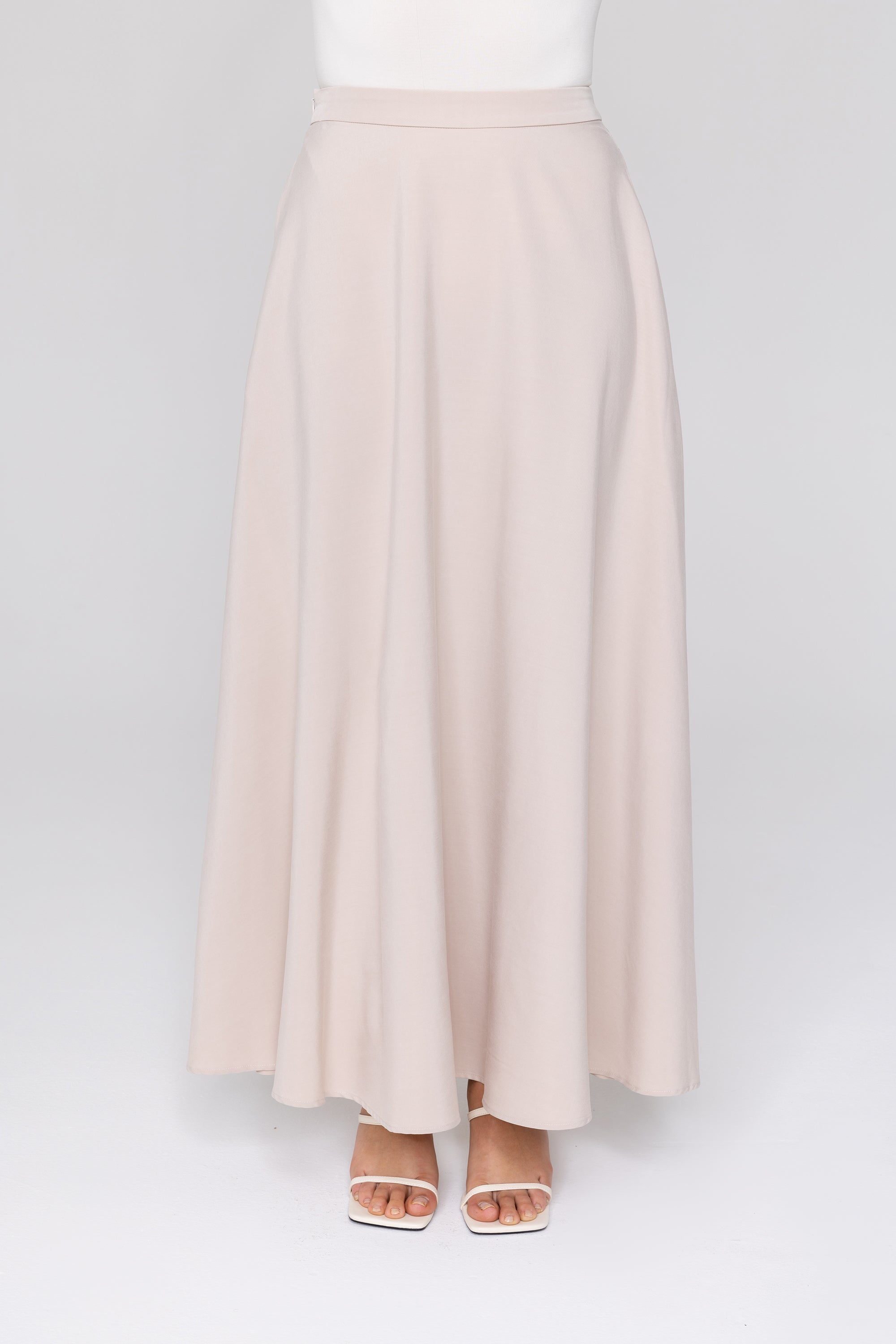 Cotton A-Line Maxi Skirt Veiled 