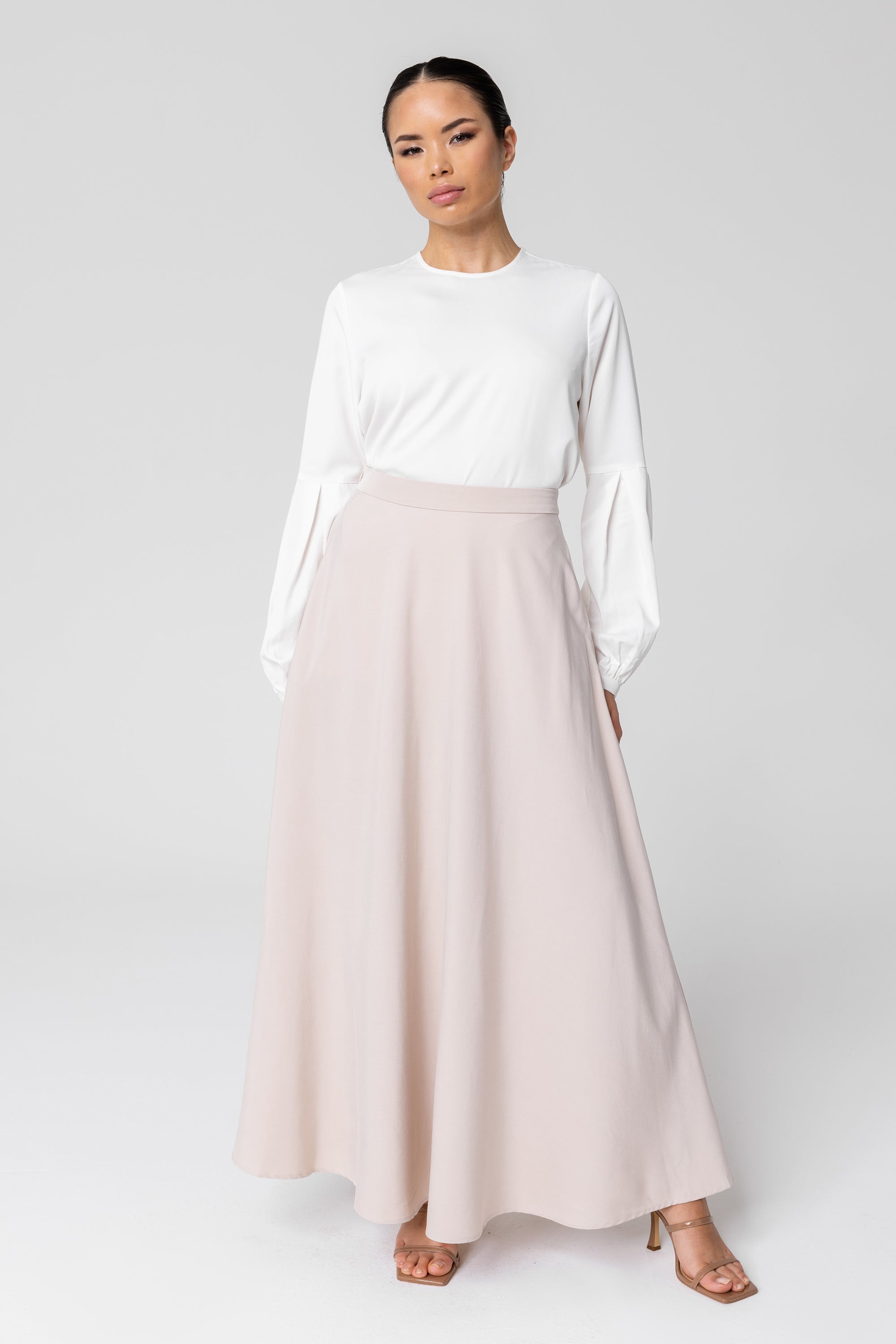 Cotton A-Line Maxi Skirt Veiled Collection 