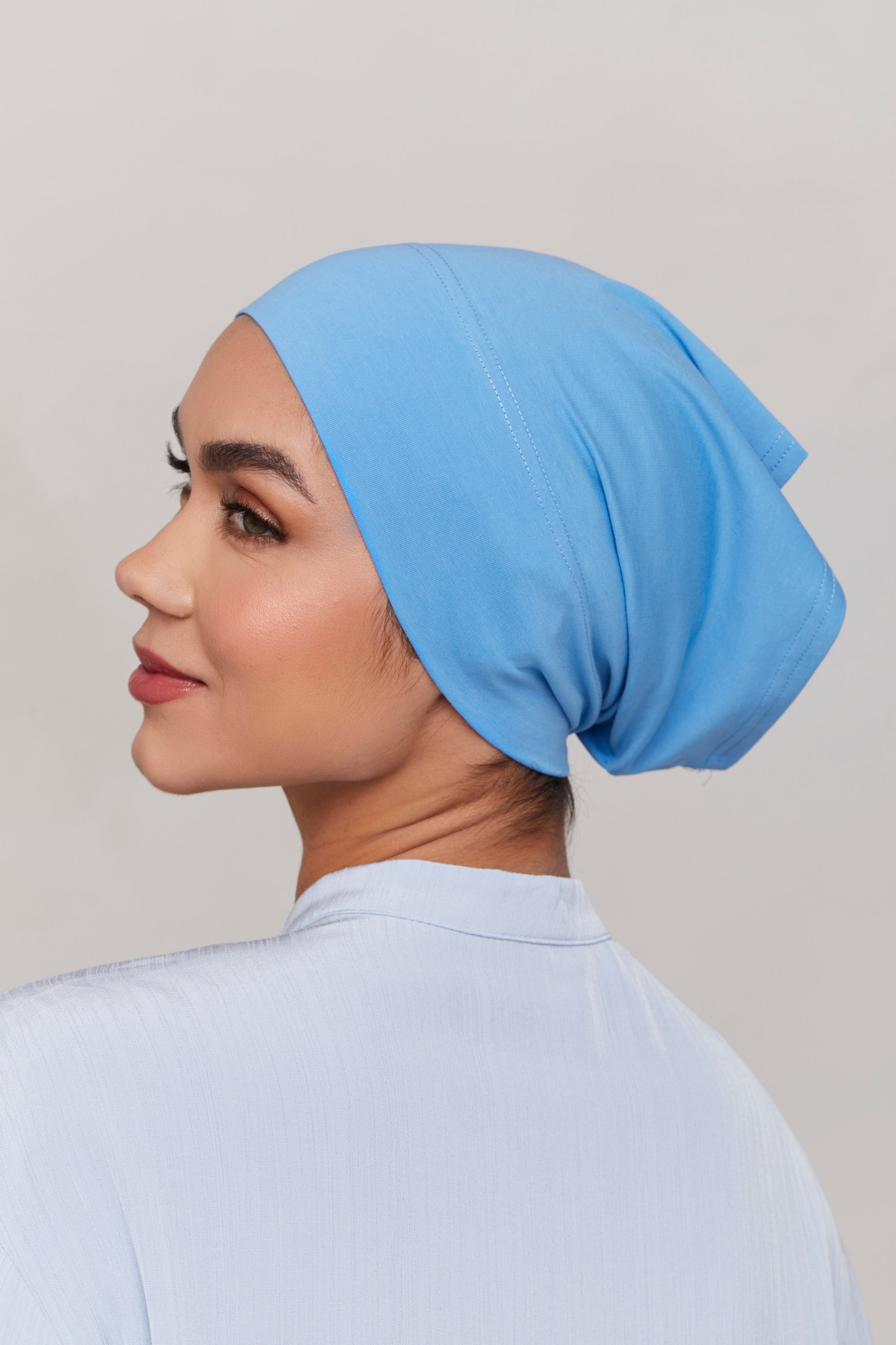 Cotton Undercap - Azure Blue Extra Small Accessories Veiled Collection 