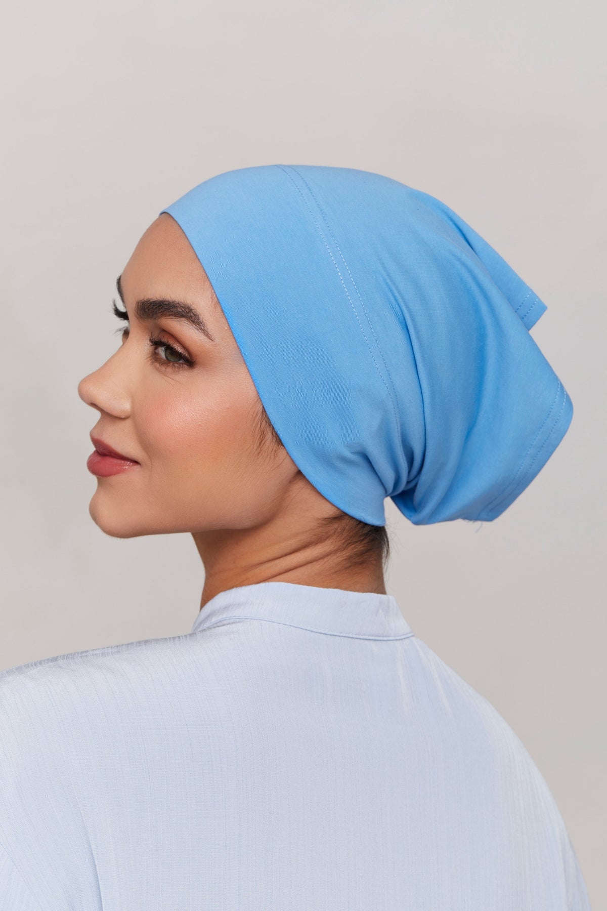PHOGARY 4 Pcs Women Hijab Undercap, Islamic Muslim Under Hijab Cap Inner Under Scarf Hat Hijab Cap with Tie Back Closure