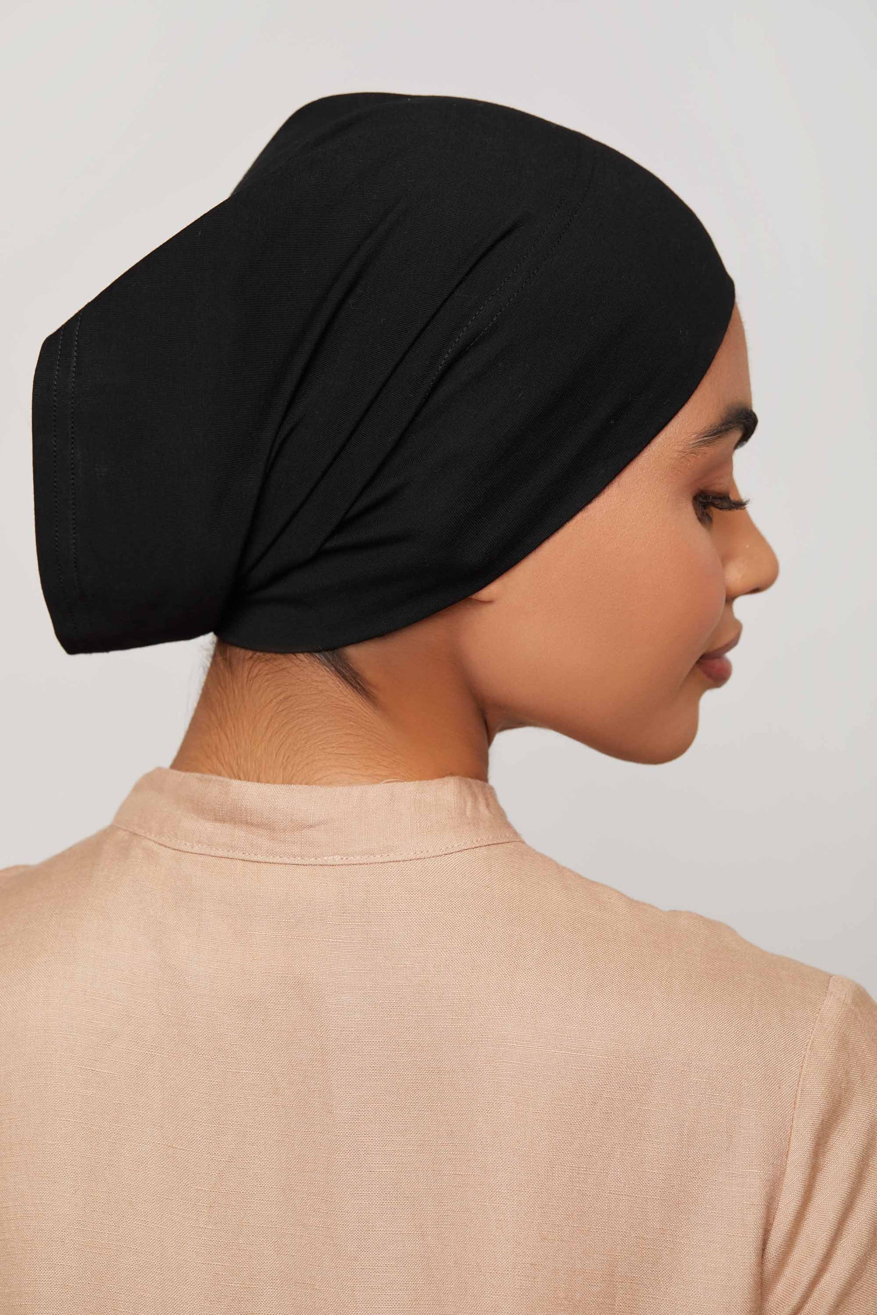 Black Undercap hijab cap