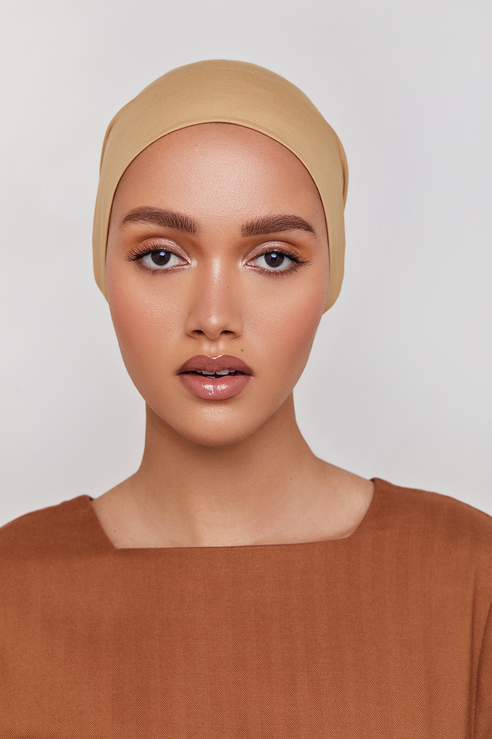 Cotton Undercap - Curry Brown Veiled Collection 
