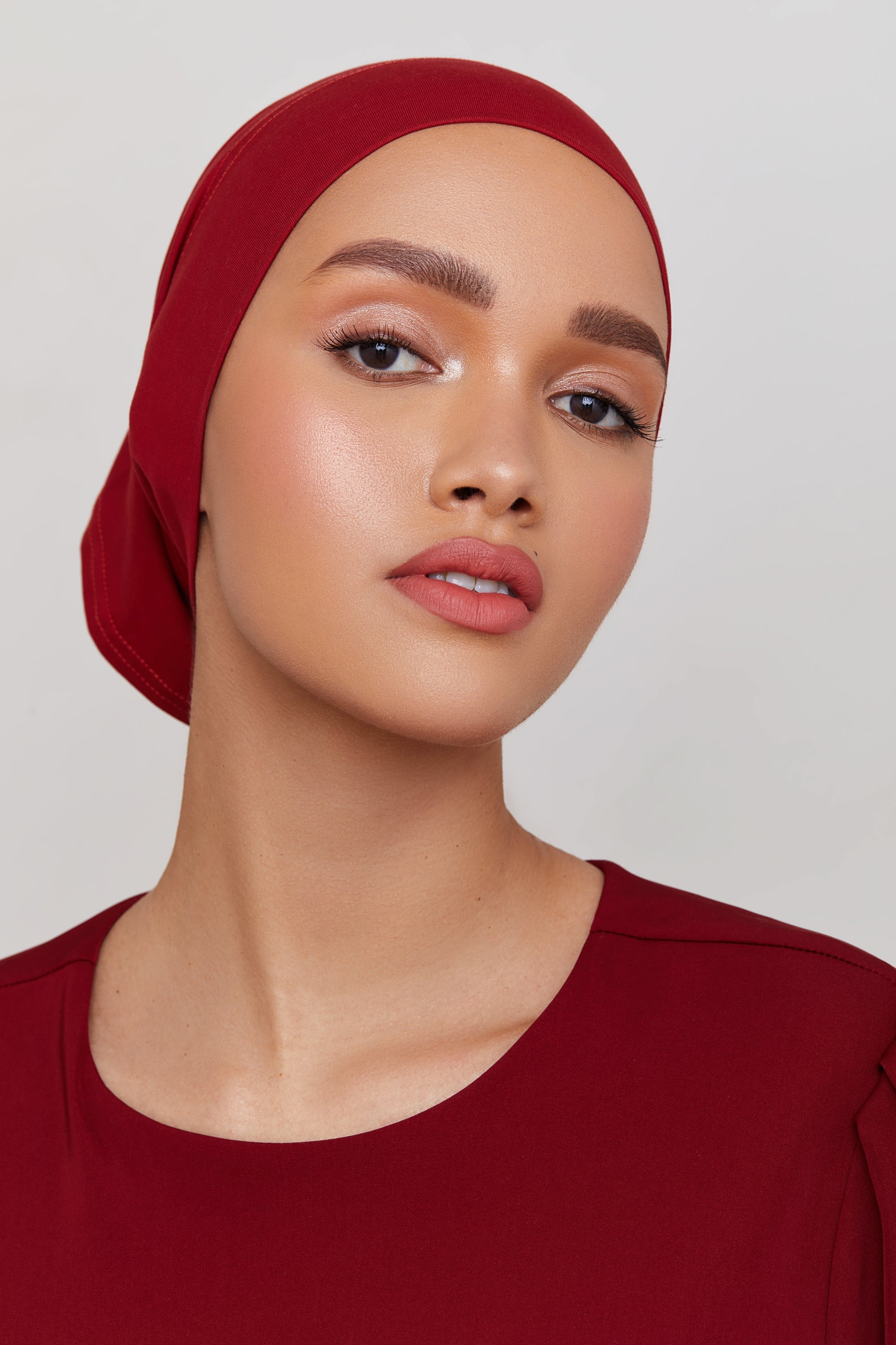Cotton Undercap - Deep Red Veiled Collection 