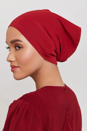 Cotton Undercap - Deep Red Veiled Collection 