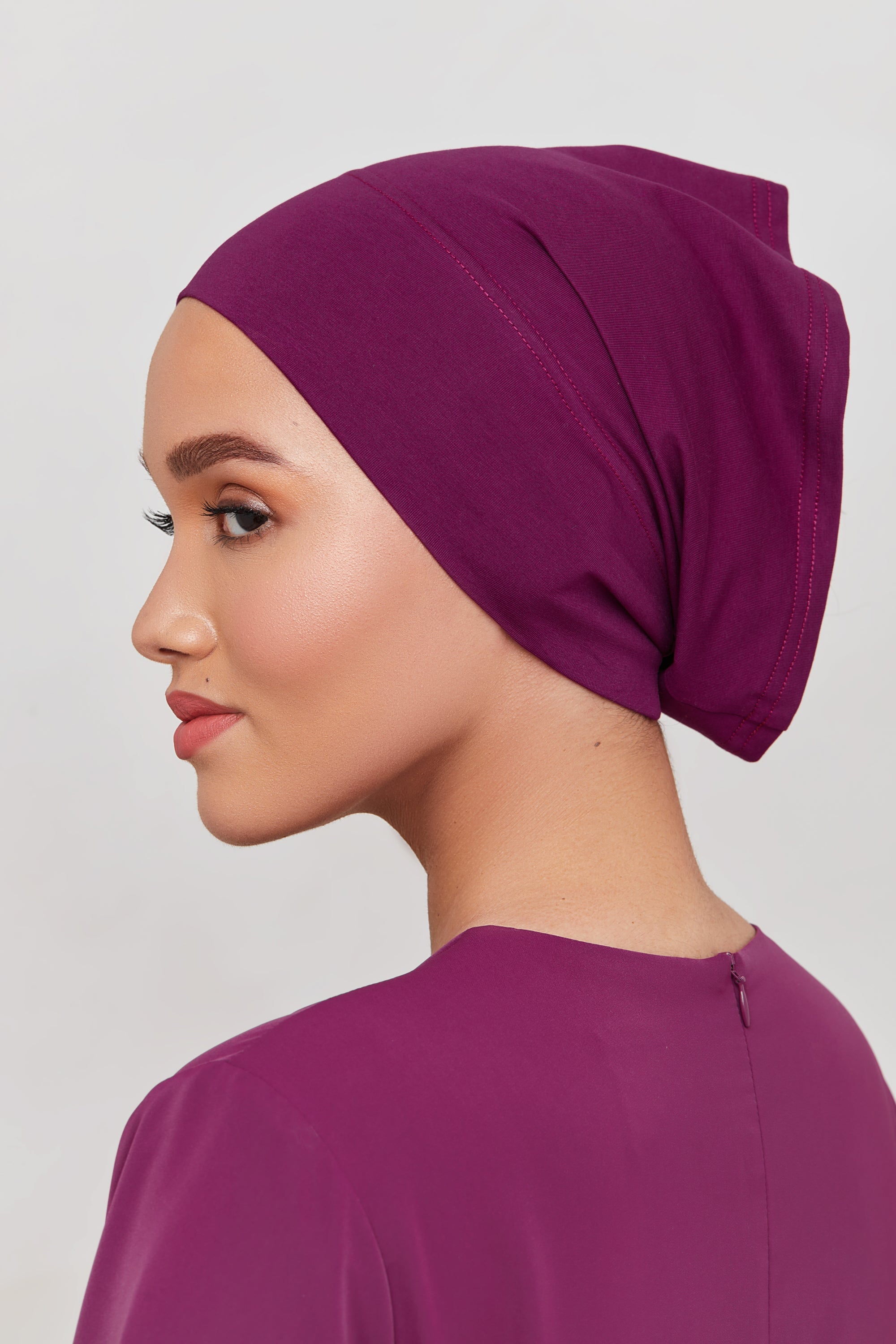 Cotton Undercap - Magenta Purple Veiled Collection 