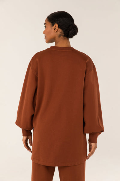 Oversized longline online sweatshirt