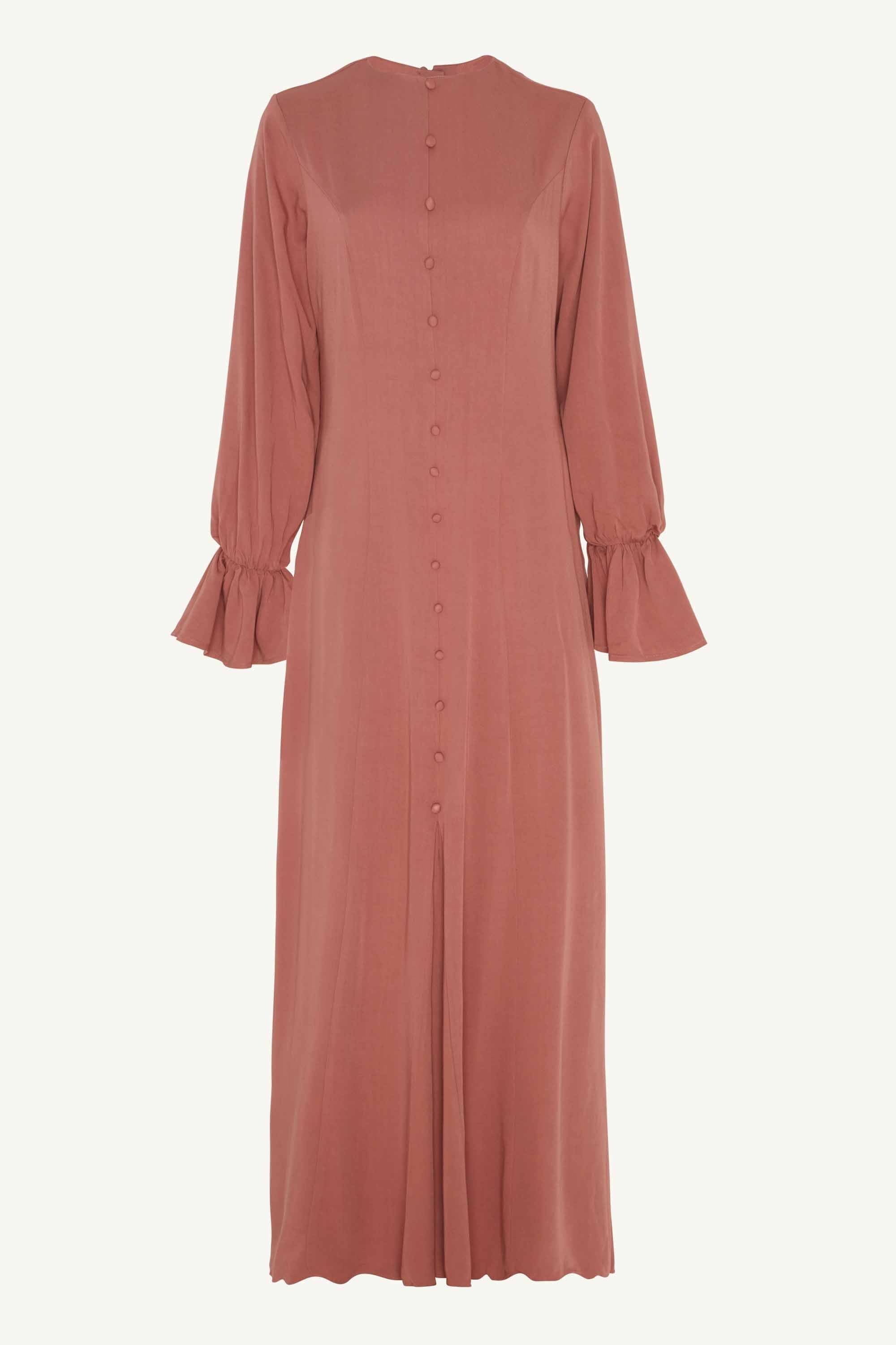 Deanna Button Front Maxi Dress - Rosewood Clothing Veiled Collection 