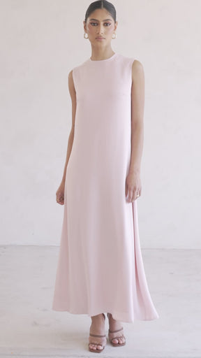 Sadia Sleeveless Maxi Dress & Skirt Set - Powder Pink