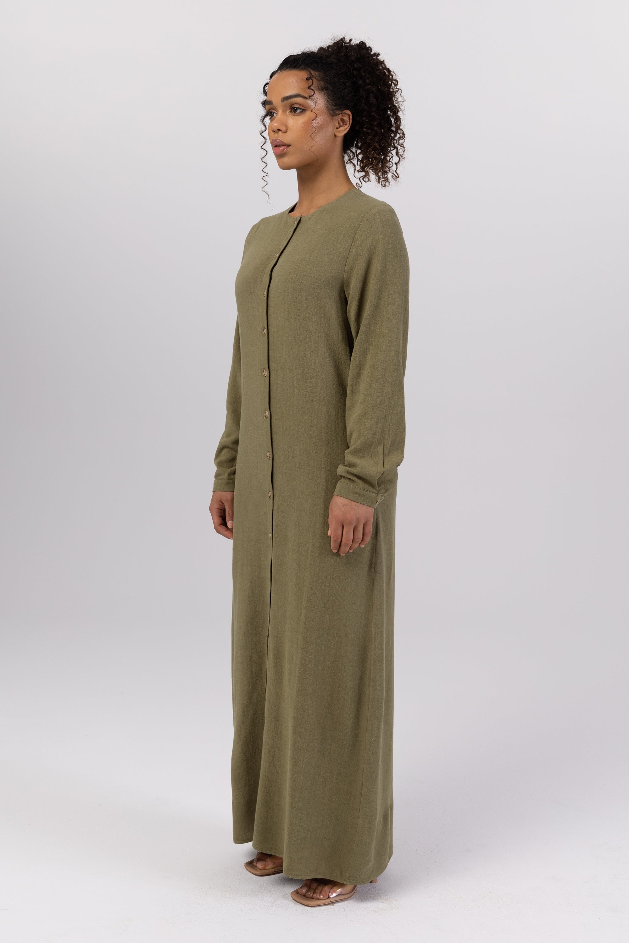 Cotton linen outlet maxi dress