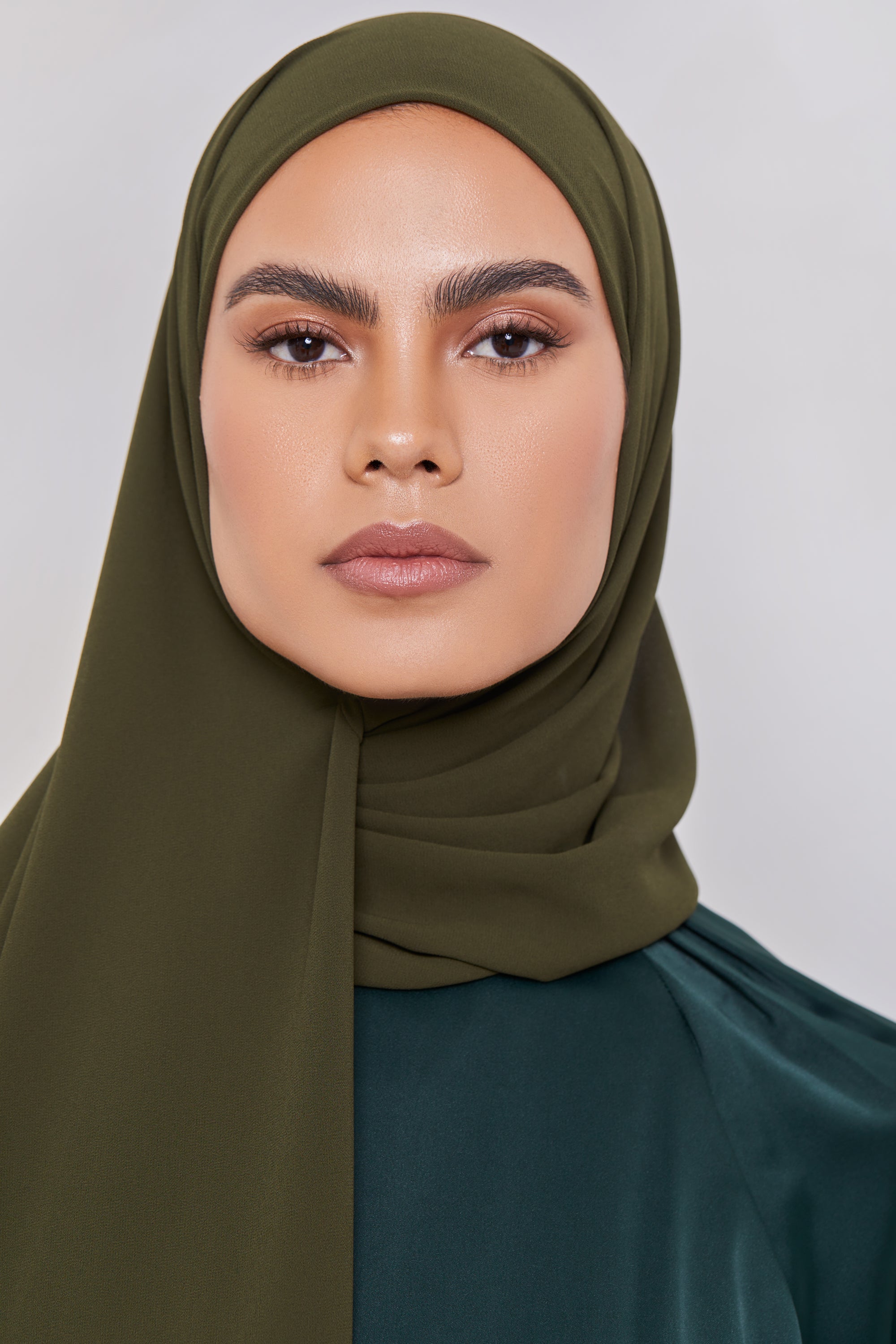 Luxury Chiffon Hijab-Olive Green
