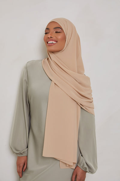 Matte Satin Hijab - Barely Beige