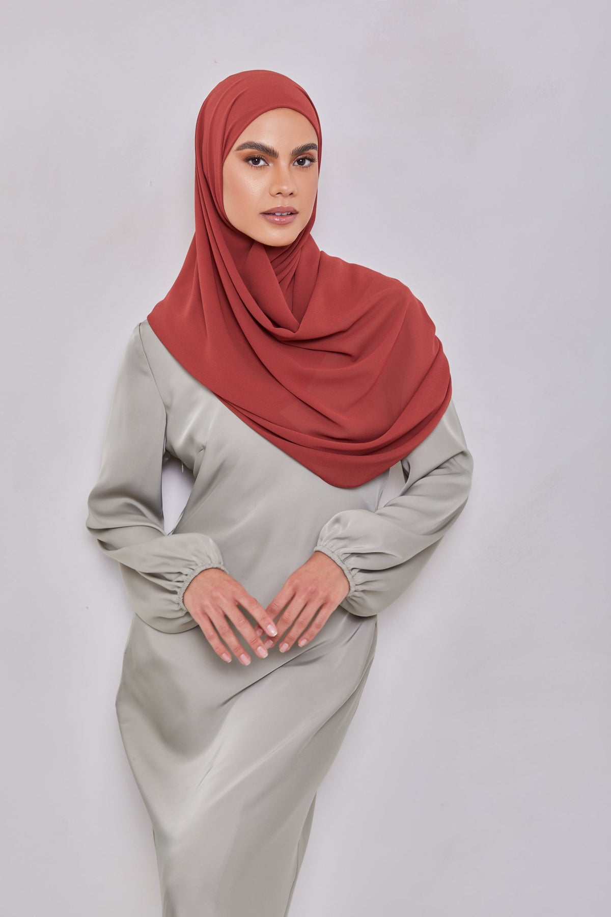 Essential Chiffon Hijab - Brick Scarves & Shawls Veiled Collection 