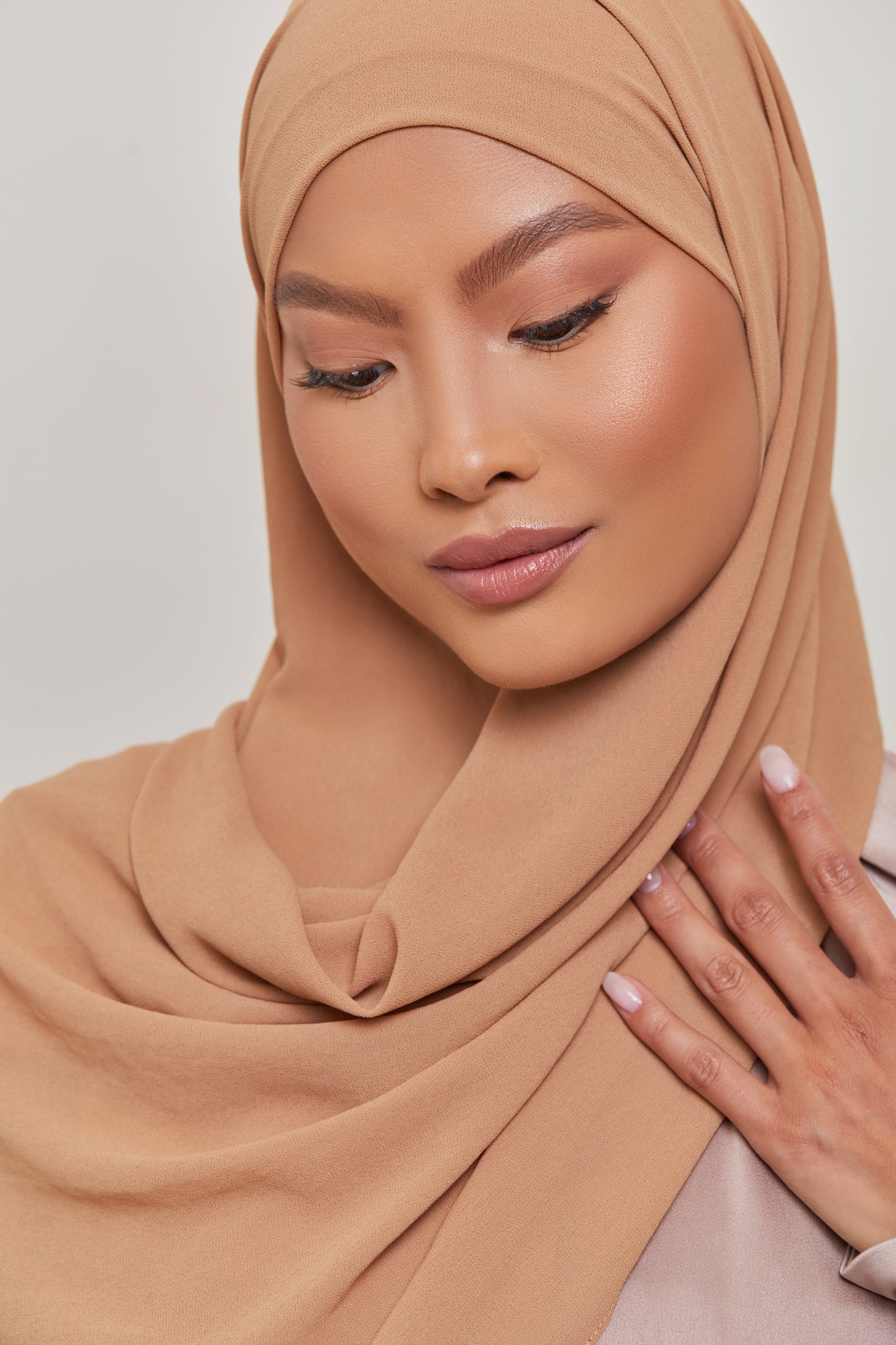 Essential Chiffon Hijab - Cappuccino Scarves & Shawls Veiled Collection 