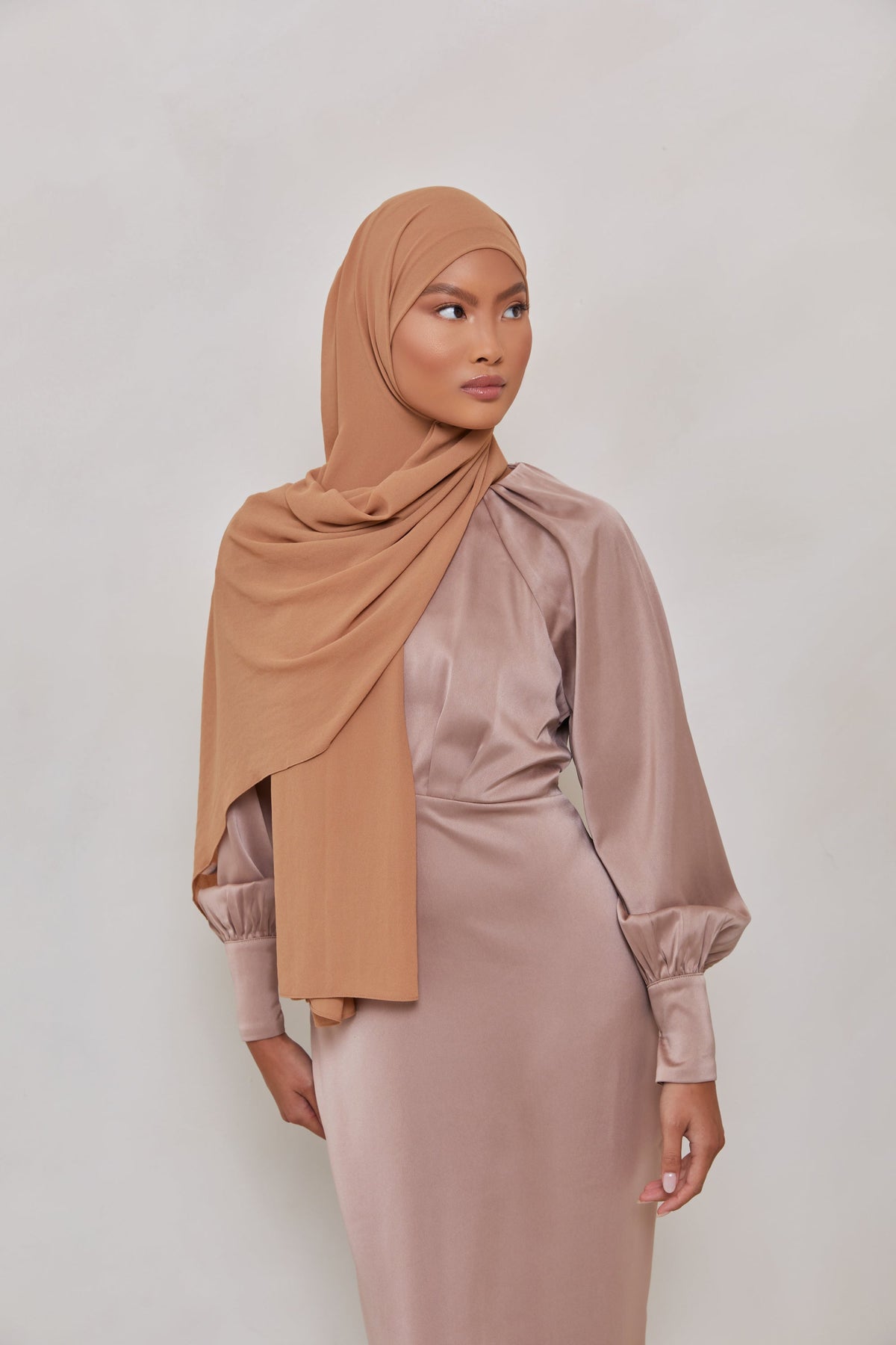 Essential Chiffon Hijab - Cappuccino Scarves & Shawls Veiled Collection 