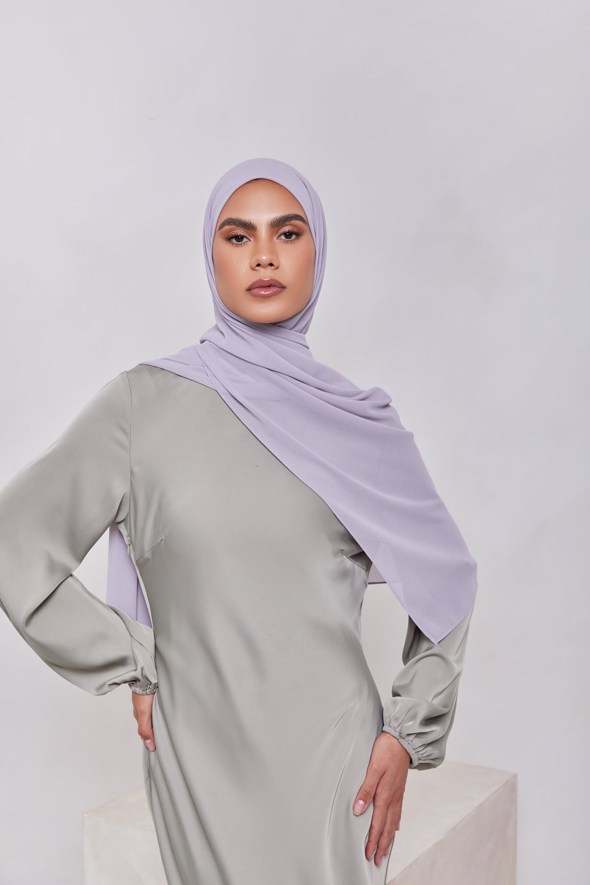 Essential Chiffon Hijab - Cool Grey Scarves & Shawls Veiled Collection 