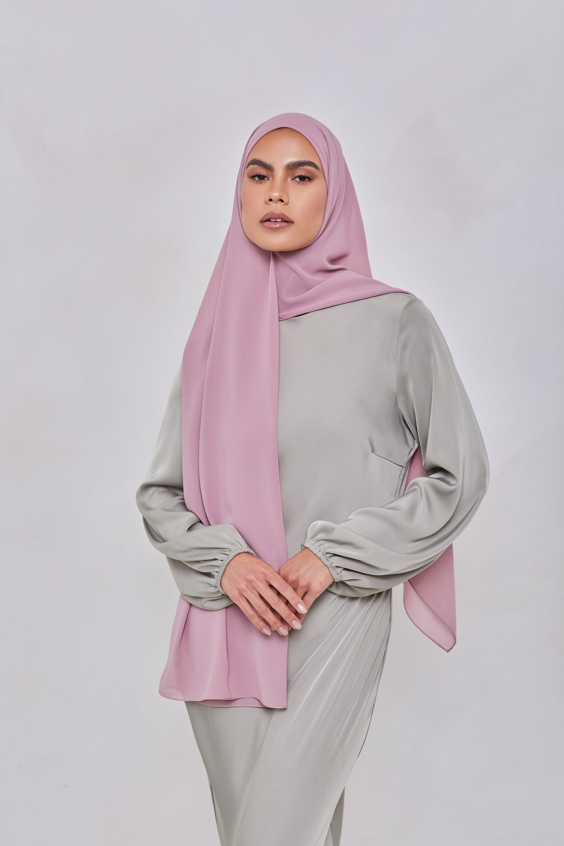 Essential Chiffon Hijab - Dusty Mauve Scarves & Shawls Veiled Collection 