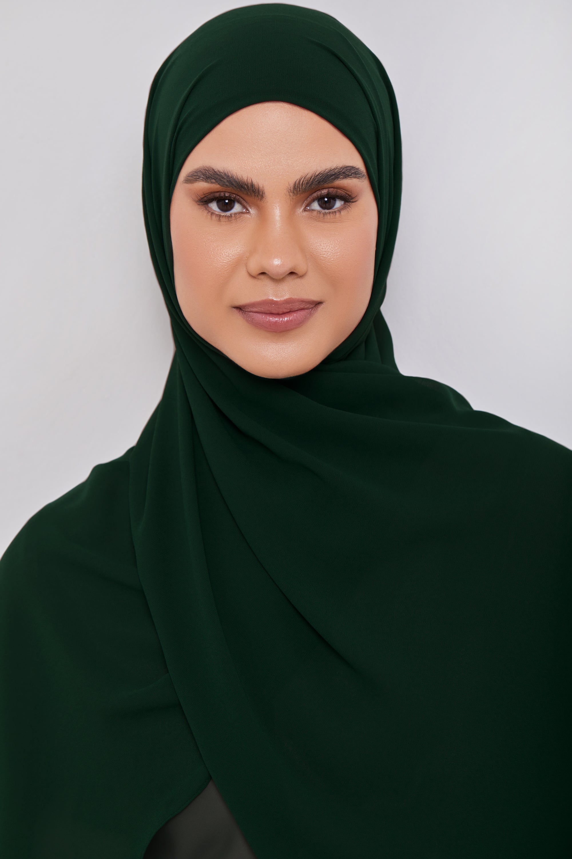 Essential Chiffon Hijab - Forest Green Scarves & Shawls Veiled Collection 