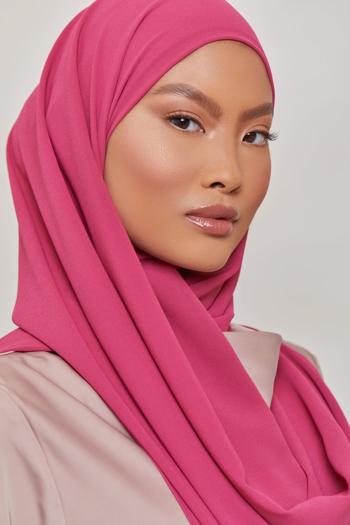 Essential Chiffon Hijab - Magenta Scarves & Shawls Veiled Collection 