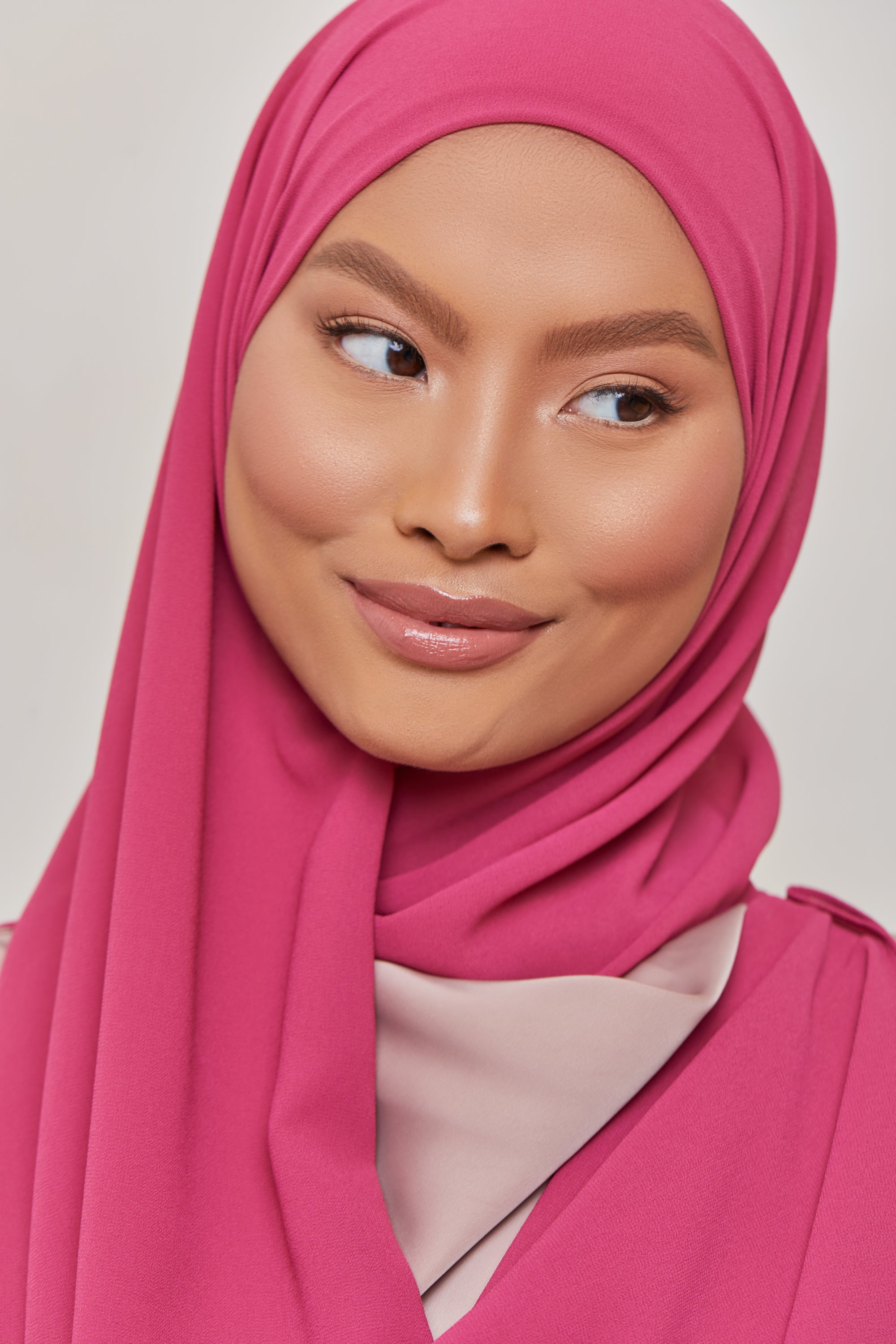 Essential Chiffon Hijab - Magenta Scarves & Shawls Veiled Collection 
