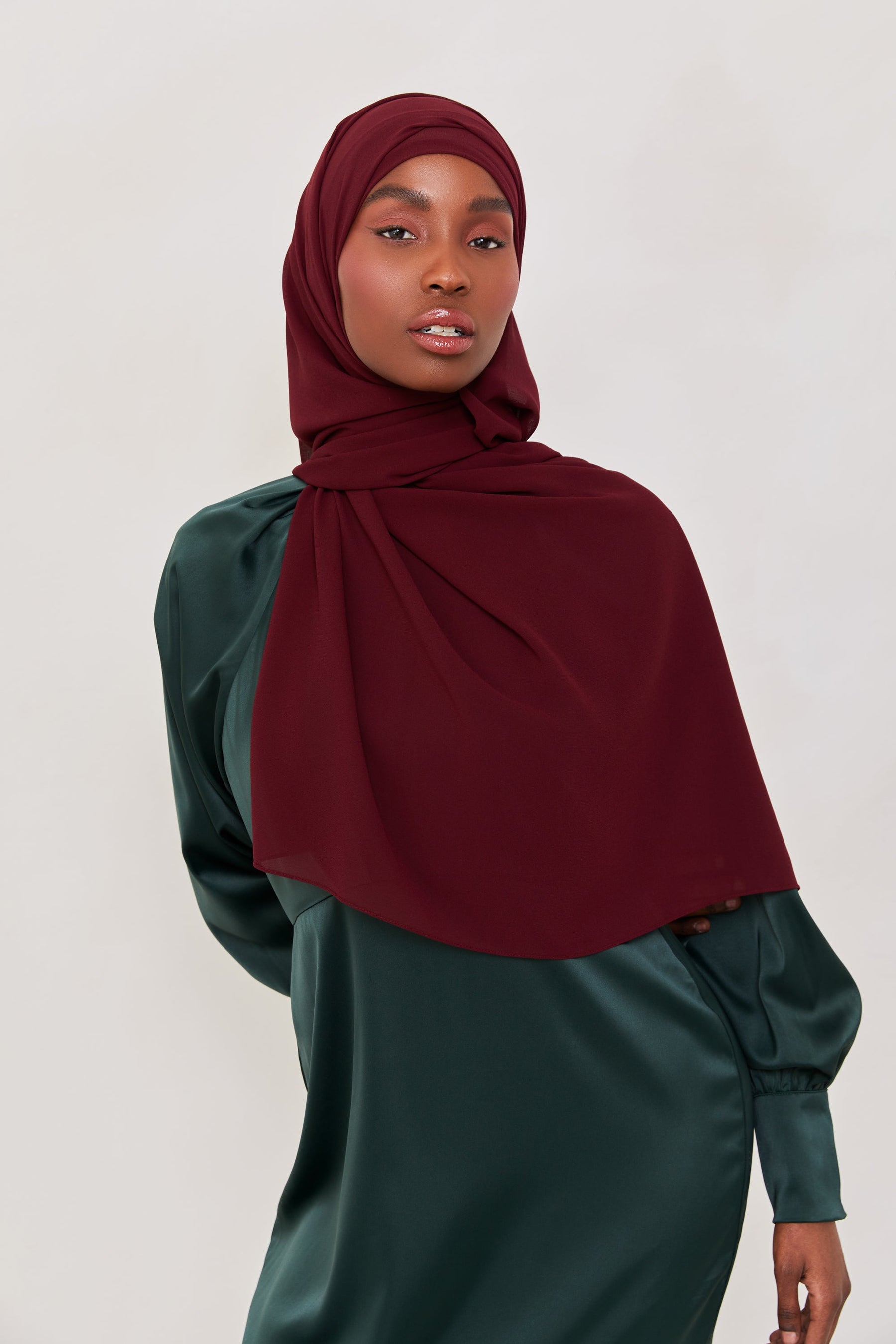 Essential Chiffon Hijab - Merlot Scarves & Shawls Veiled Collection 