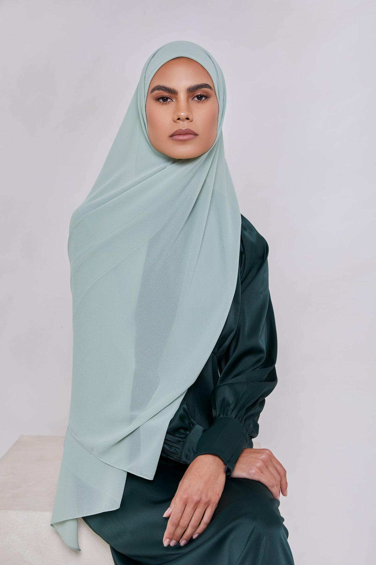 Essential Chiffon Hijab - Mint Tea Scarves & Shawls Veiled Collection 