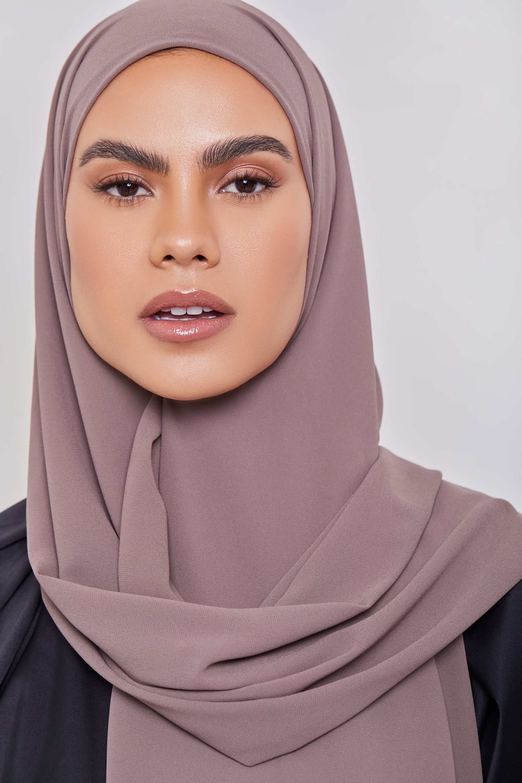 Essential Chiffon Hijab - Nude Mauve Scarves & Shawls Veiled Collection 