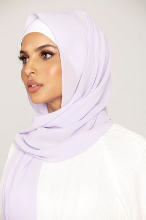 Essential Chiffon Hijab - Pastel Lilac Scarves & Shawls Veiled Collection 