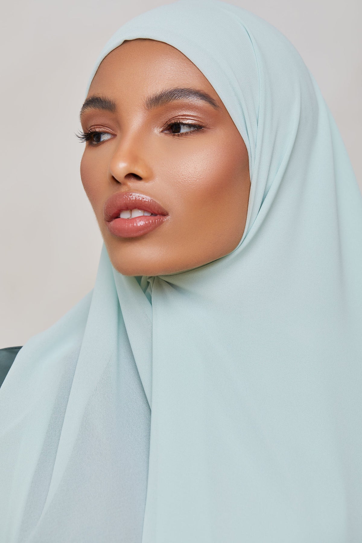 Essential Chiffon Hijab - Pastel Mint Scarves & Shawls Veiled Collection 